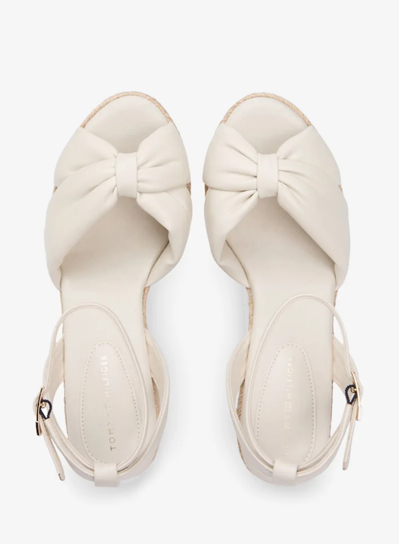 TOMMY HILFIGER  Casual Bow High Cork Wedge Sandals for Women | Best Price UAE